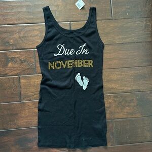 Black  Motherhood Maternity long rib top shirt in size Small